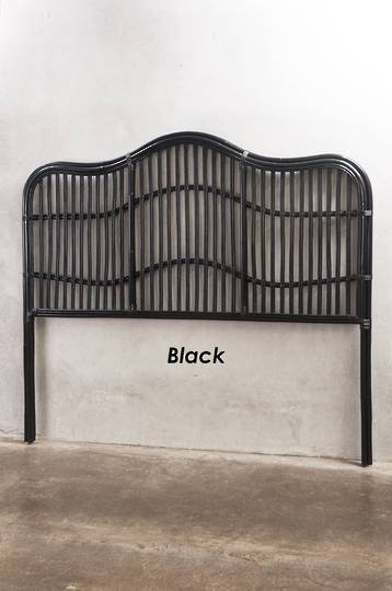 Bianca Lorenne - Curvare Rattan Headboard - Black